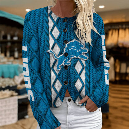 DET x NFL Women's Cardigan Sweater DatND DVT