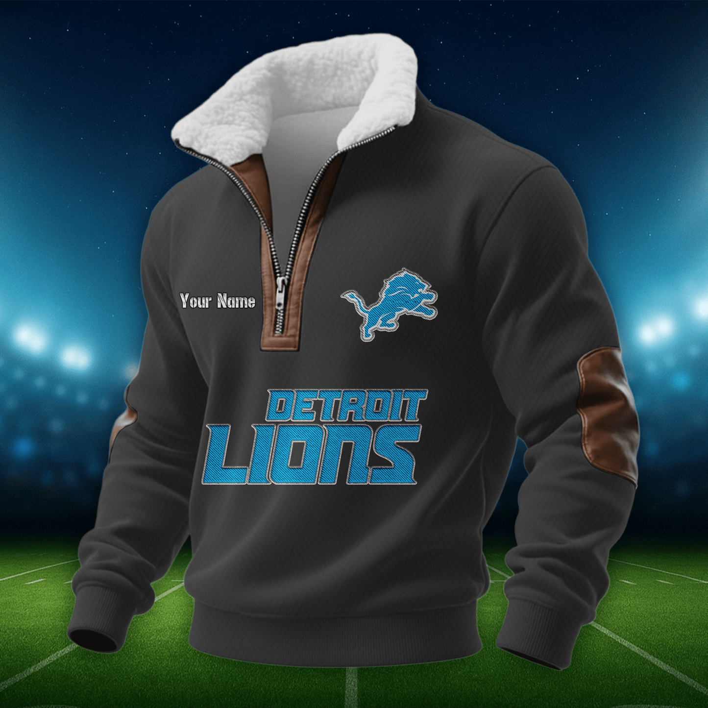 DL NFL Men Fur Collar Sweatshirt DDT CTND