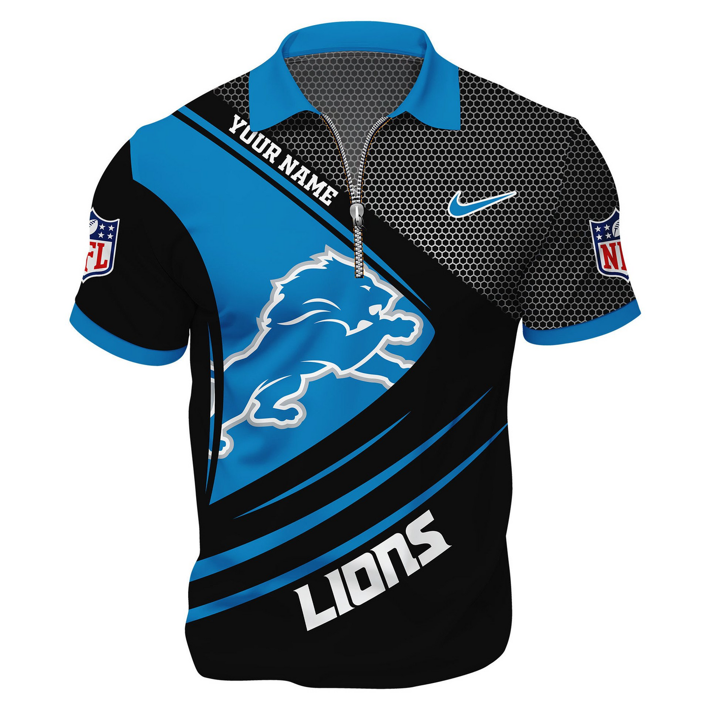 DL Premium NFL Game Day Polo With Zipper Shirt DDT NTL