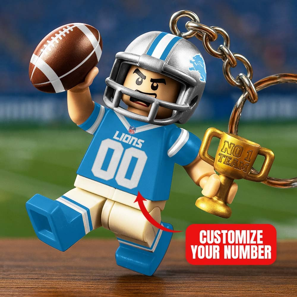 DL Premium NFL Lego No. 1 Team Personalized Key Chain DDT NTL