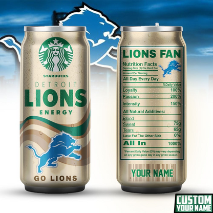 DL Premium NFL Starbucks Energy Can Tumbler DDT  NTL