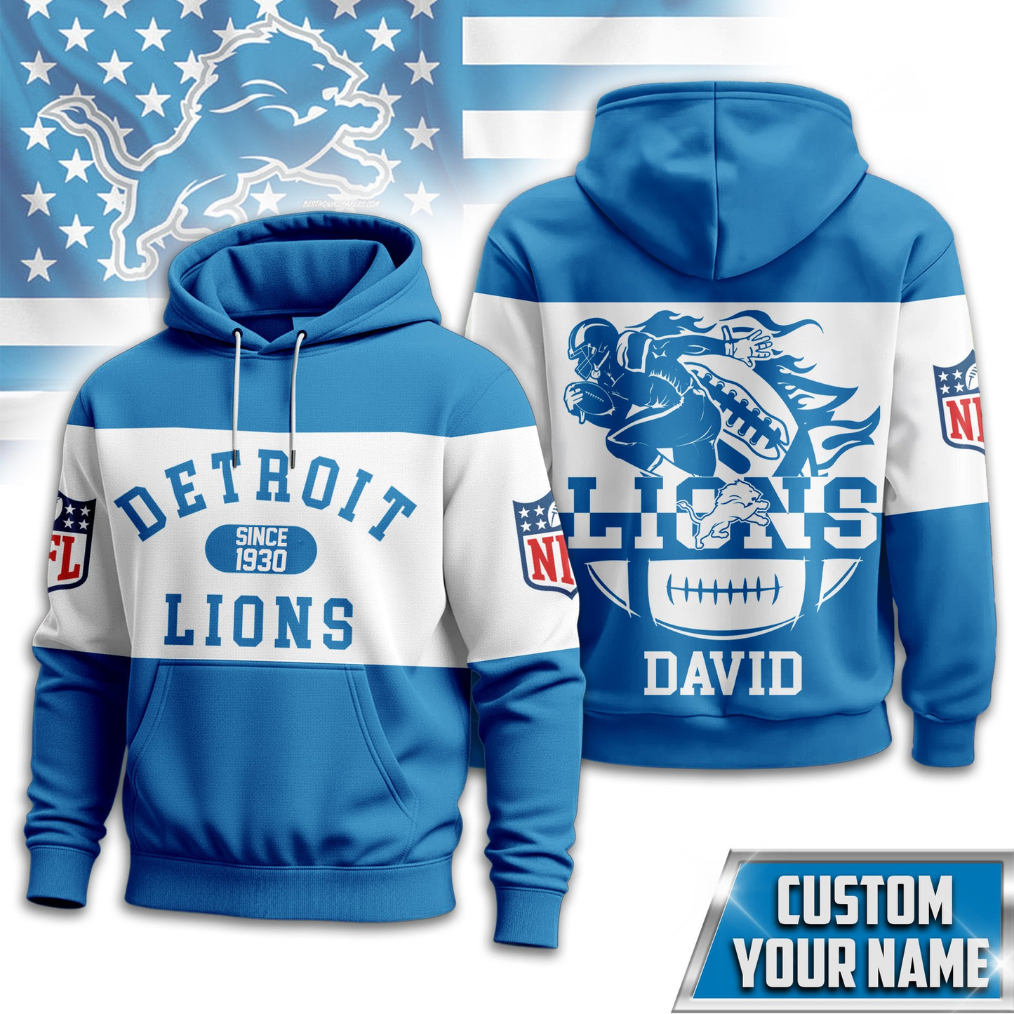 DL Premium NFL Touchdown Spirit Personalized Hoodie DDT CTND