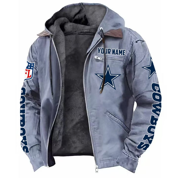 Dallas Cowboys Hooded Cardigan Jacket  V1 NAK