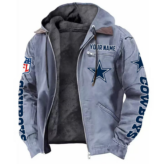 Dallas Cowboys Hooded Cardigan Jacket  V1 NAK