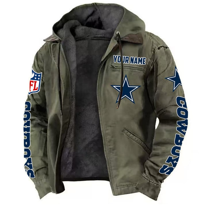 Dallas Cowboys Hooded Cardigan Jacket  V1 NAK