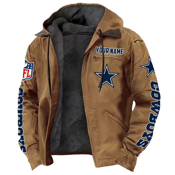 Dallas Cowboys Hooded Cardigan Jacket  V1 NAK