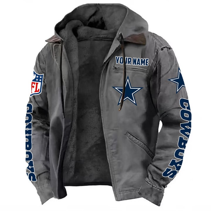 Dallas Cowboys Hooded Cardigan Jacket  V1 NAK