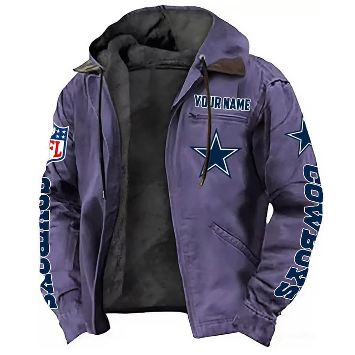 Dallas Cowboys Hooded Cardigan Jacket  V1 NAK