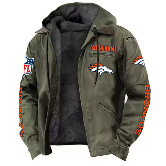Denver Broncos Hooded Cardigan Jacket  V1 NAK