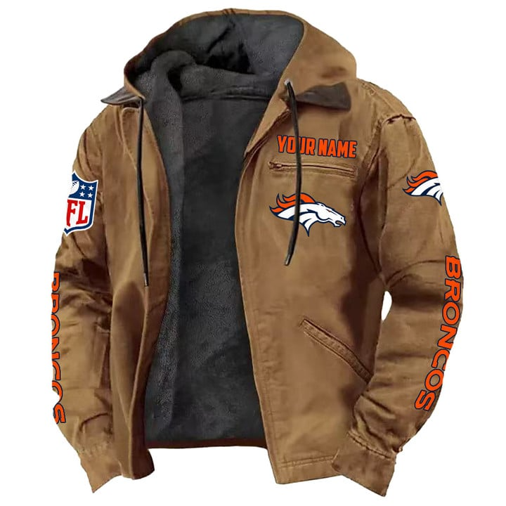 Denver Broncos Hooded Cardigan Jacket  V1 NAK