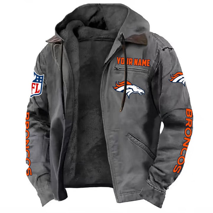Denver Broncos Hooded Cardigan Jacket  V1 NAK