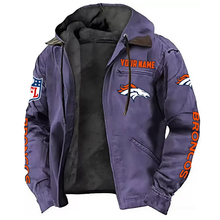 Denver Broncos Hooded Cardigan Jacket  V1 NAK