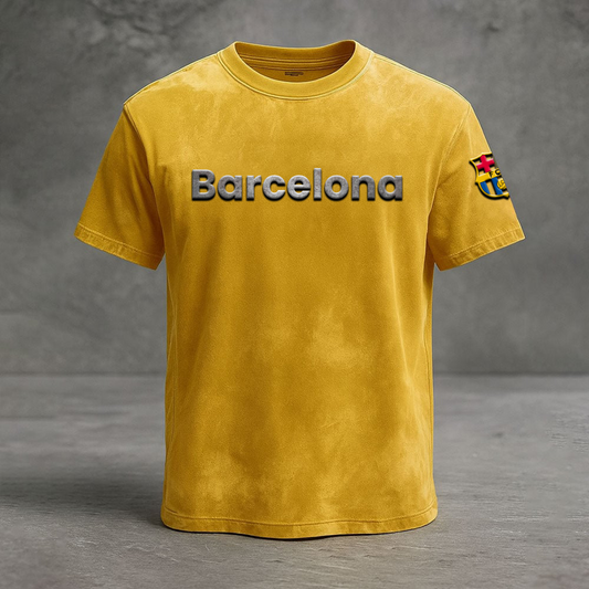 FCB x UEFA Embossed Tshirt DATND TANTD 2310