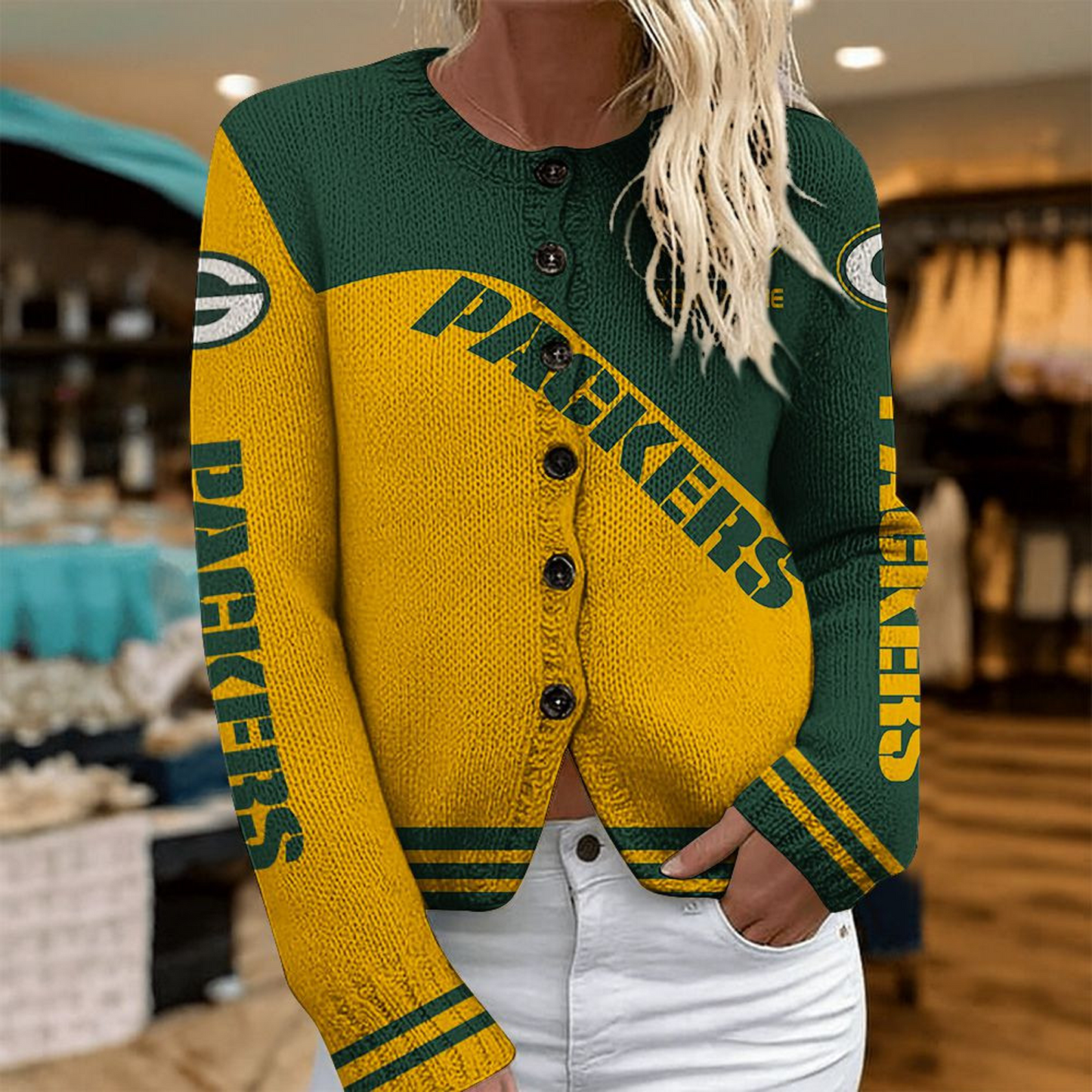 GB x NFL Knitted Cardigan DATND TANTD