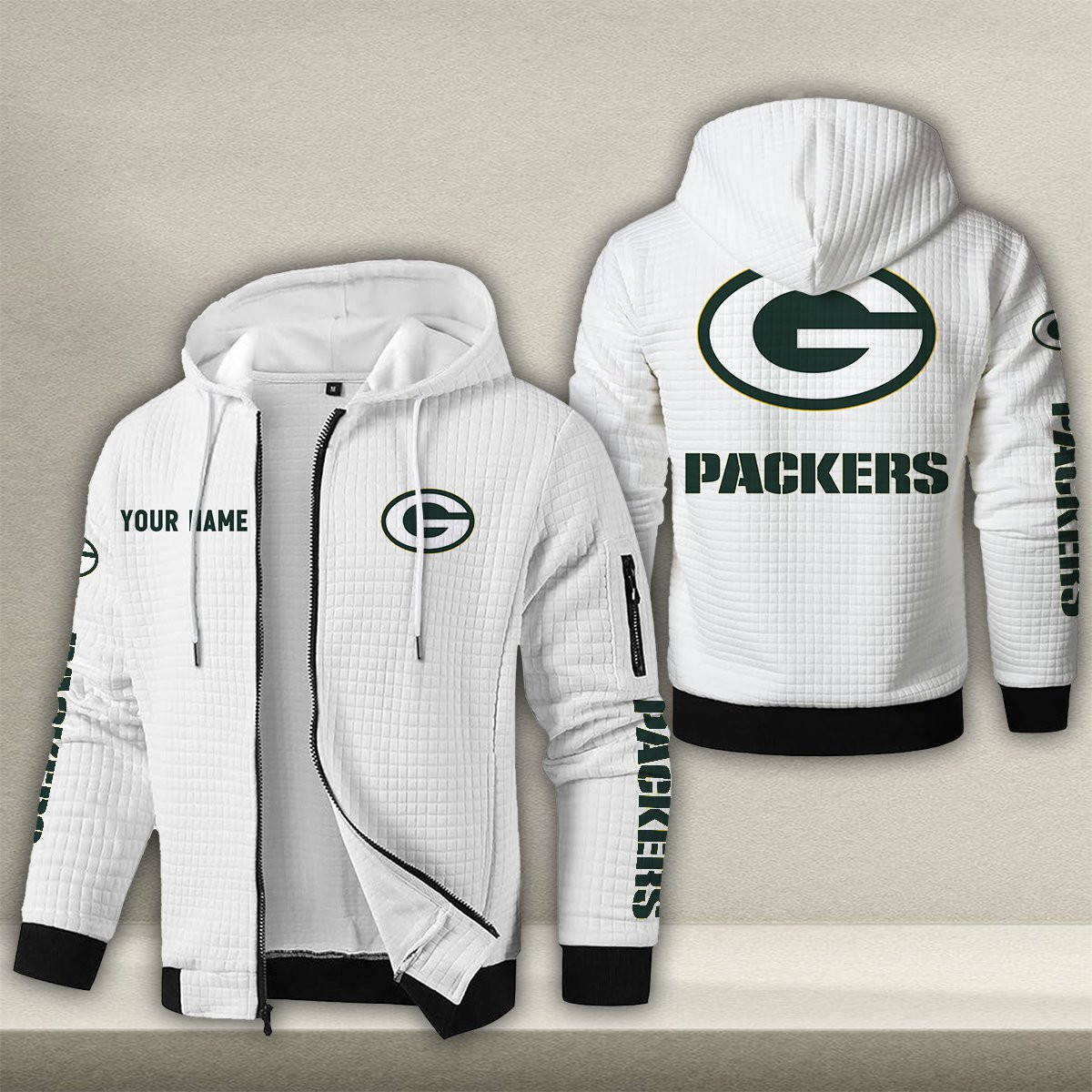 GB x NFL Quilted Zip Hoodie DatND DVT