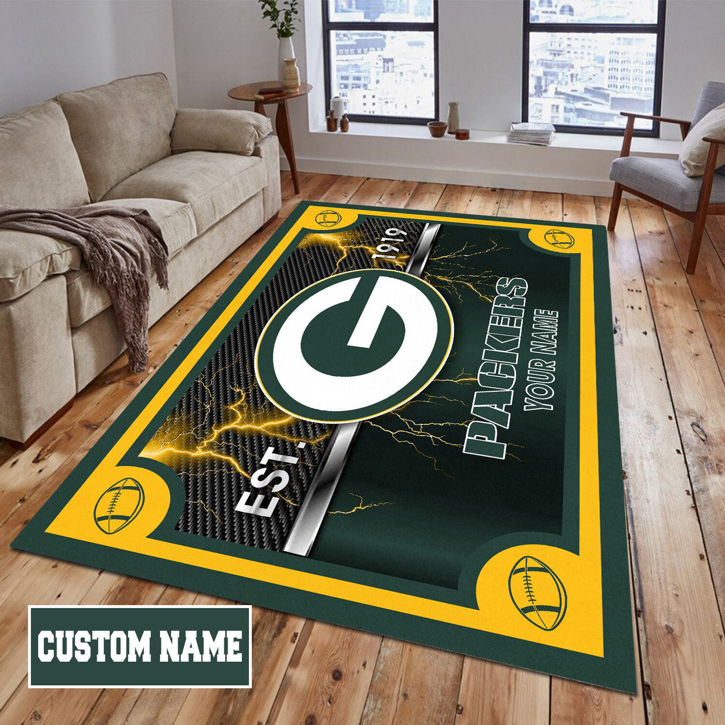 GB x NFL Rug DATND TANTD