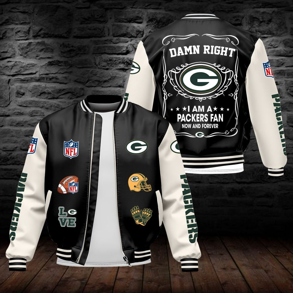 GBP NFL Premium Leather Bomber Jacket DDT HLPHUONG