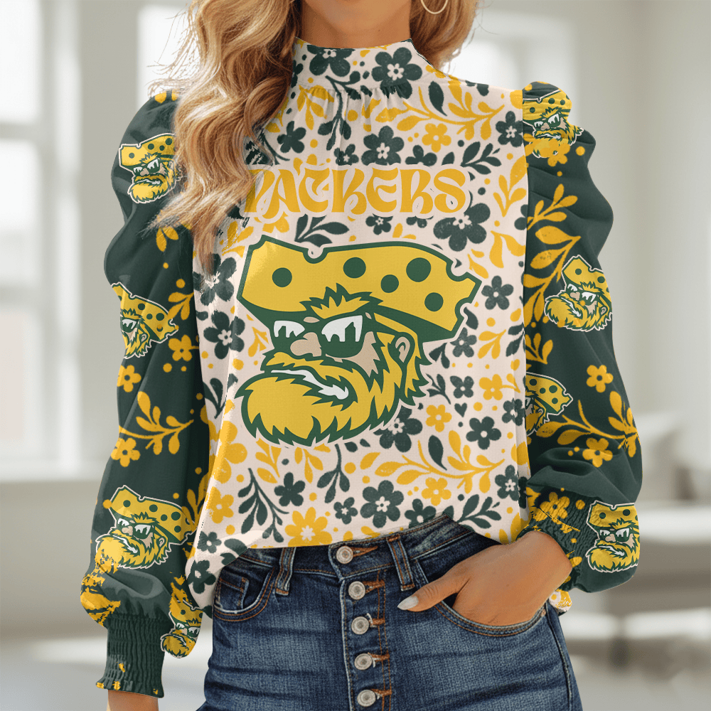 GBP NFL Women Puff Sleeve Blouse DDT NTL