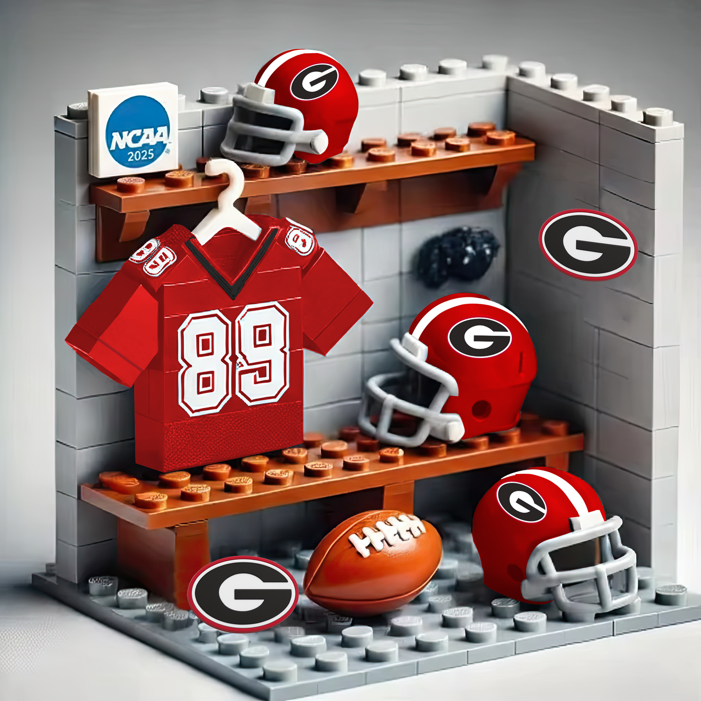 NCAA Teams Custom Building Blocks Creative Peripheral Gift Model Toy Mini Changing Room  DDT CTND