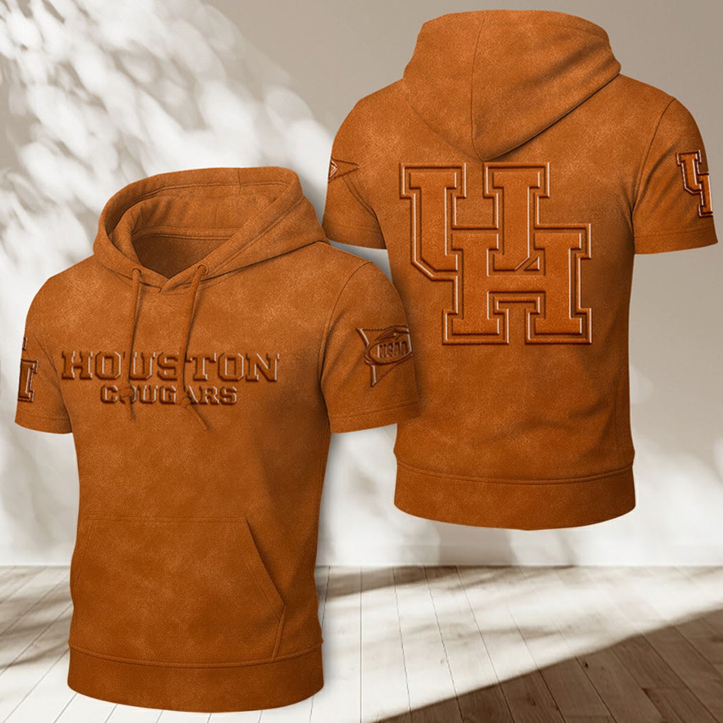 HOU x NCAA Half Sleeve Hoodie T-Shirt DatND ThuongNH