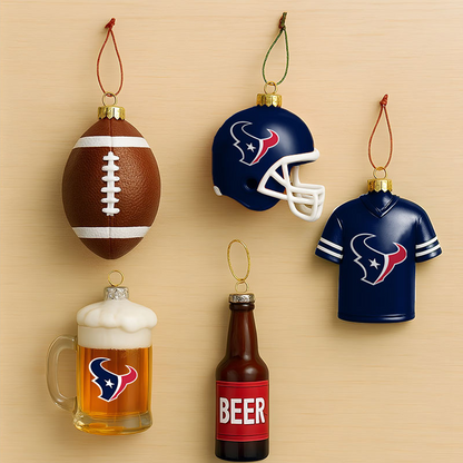 HOU x NFL Football Combo Set 5 Acrylic Ornament For Home Decor DatND DVT