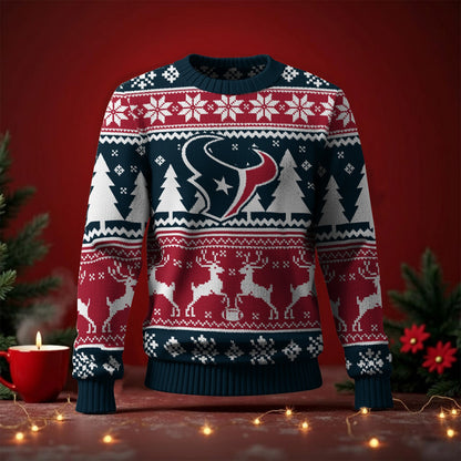 HOU x NFL Premium Ugly Christmas Sweater DatND DVT
