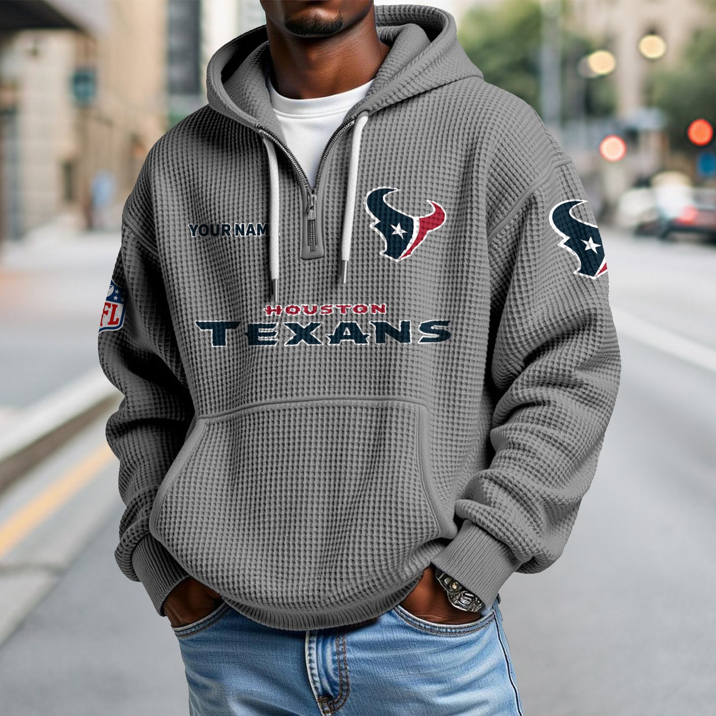 HOU x NFL Waffle Hoodie DatND DVT