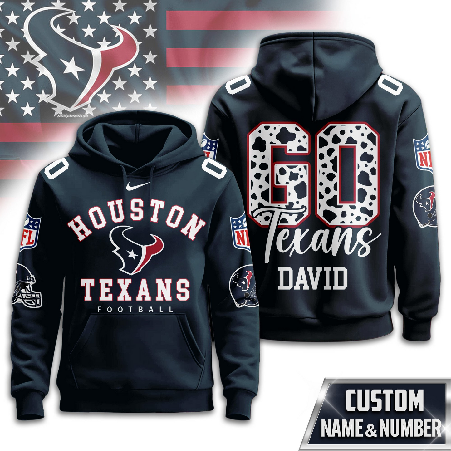 HT Premium NFL Custom Game Day Hoodie DDT NTL