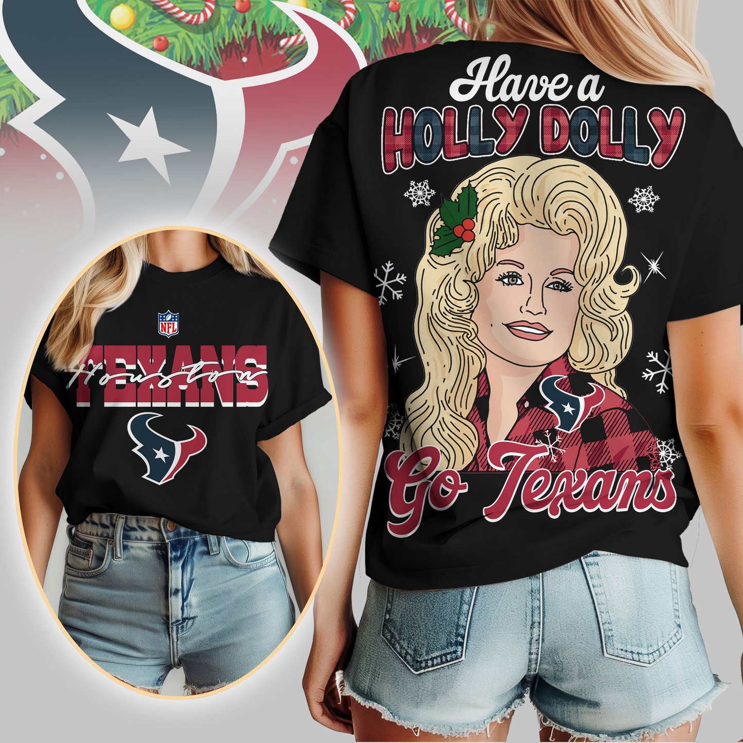 HT Premium NFL Have A Holly Dolly Women Shirt DDT CTND