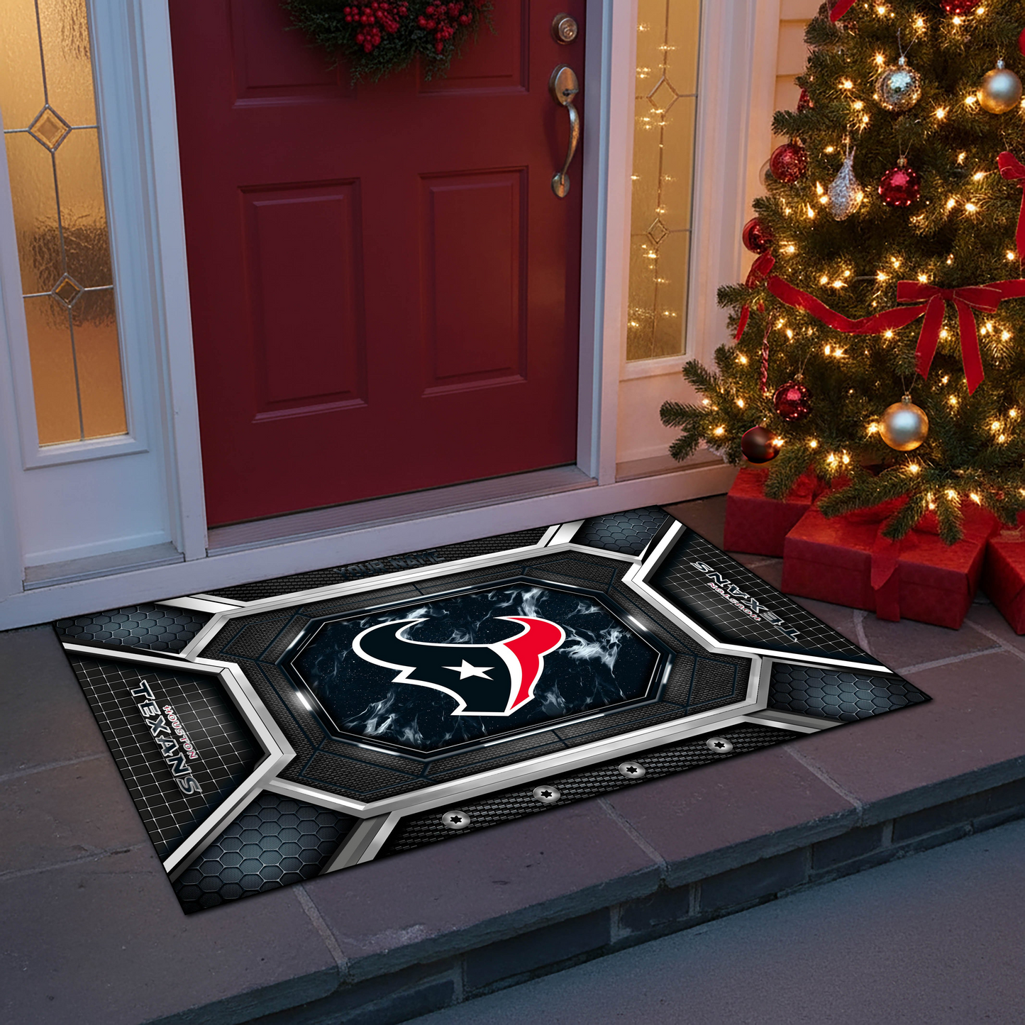 HT x NFL Personalized Sport Doormat, Gifts For Christmas DDT NTL