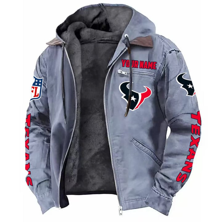 Houston Texans Hooded Cardigan Jacket  V1 NAK