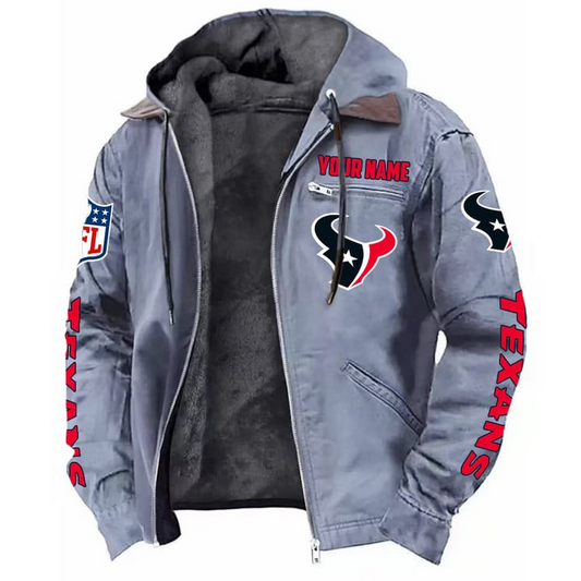 Houston Texans Hooded Cardigan Jacket  V1 NAK