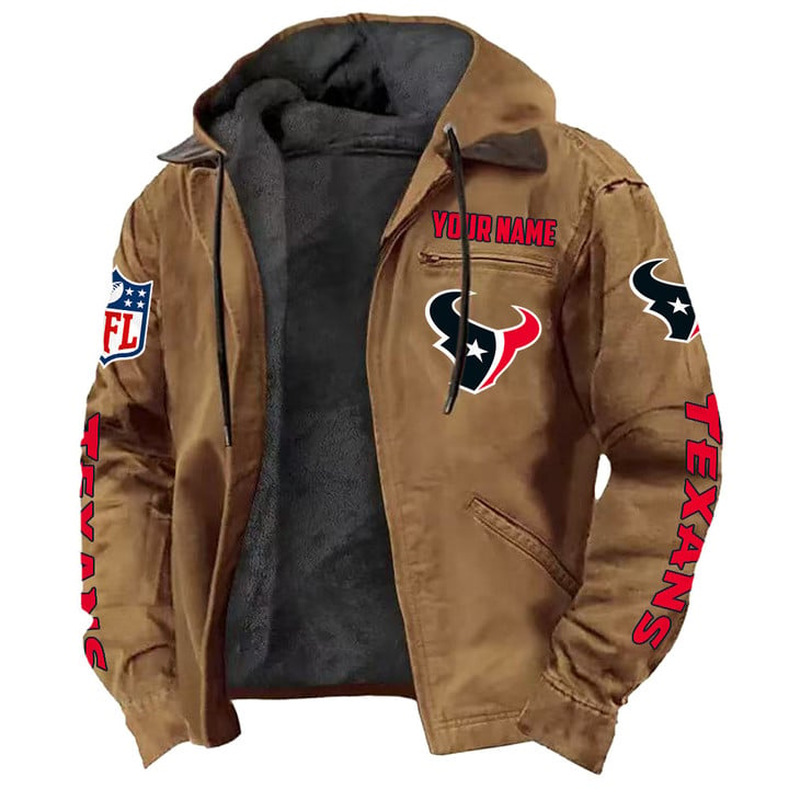 Houston Texans Hooded Cardigan Jacket  V1 NAK