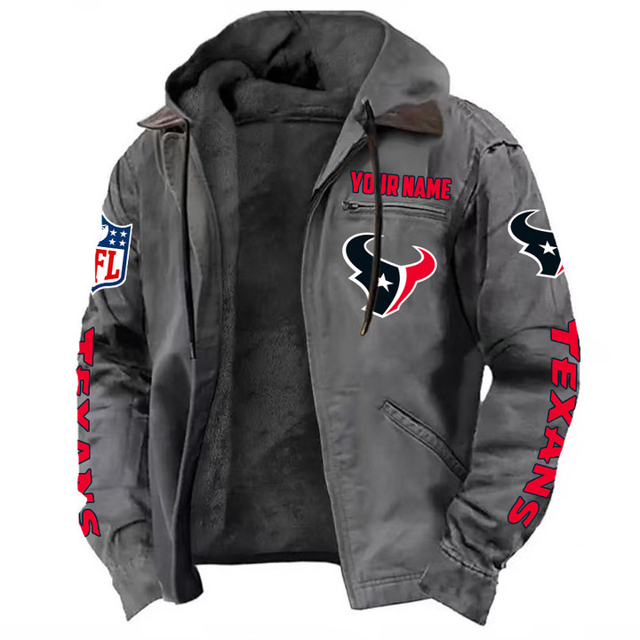 Houston Texans Hooded Cardigan Jacket  V1 NAK