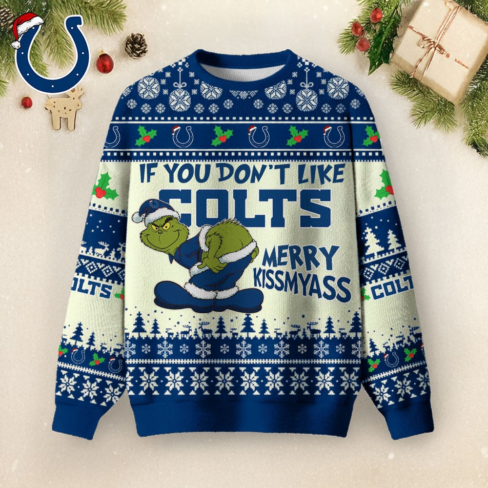 IC Premium NFL Merry Kissmyass Ugly Sweater DDT CTND