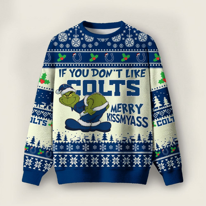 IC Premium NFL Merry Kissmyass Ugly Sweater DDT CTND