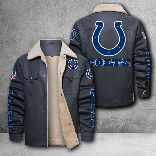 IND X NFL LEATHER JACKET DATND THUONGNH