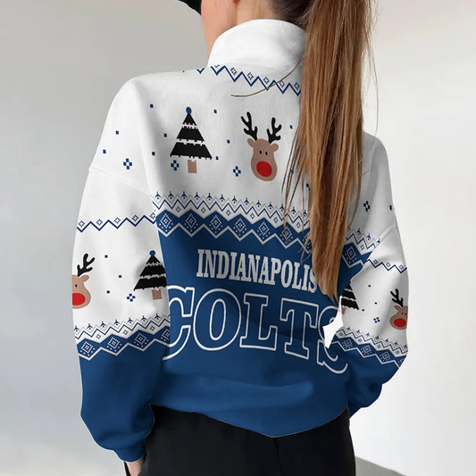 IND X NFL Women's Outdoor Casual Stand Collar Long Sleeve Pullover DATND THUONGNH