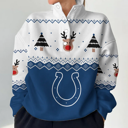 IND X NFL Women's Outdoor Casual Stand Collar Long Sleeve Pullover DATND THUONGNH