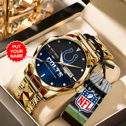 IND x NFL Alloy Luxury Quartz Watch DATND TANTD