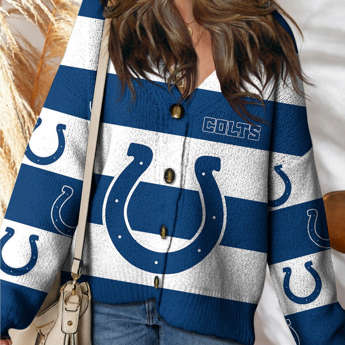 IND x NFL Cardigan Sweatshirt With Button  DatND DVT