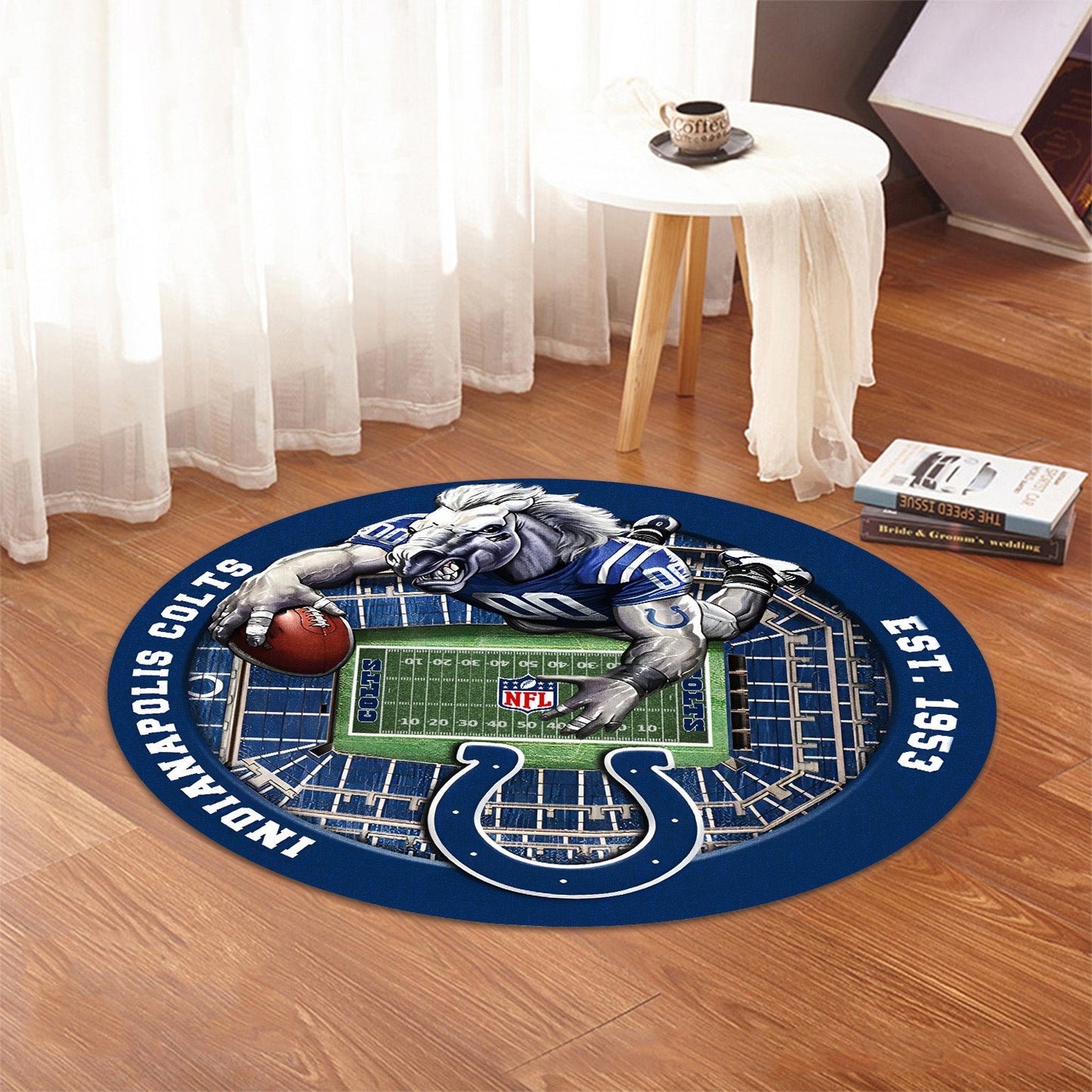 IND x NFL Luxury 3D Round Rug DatND DVT