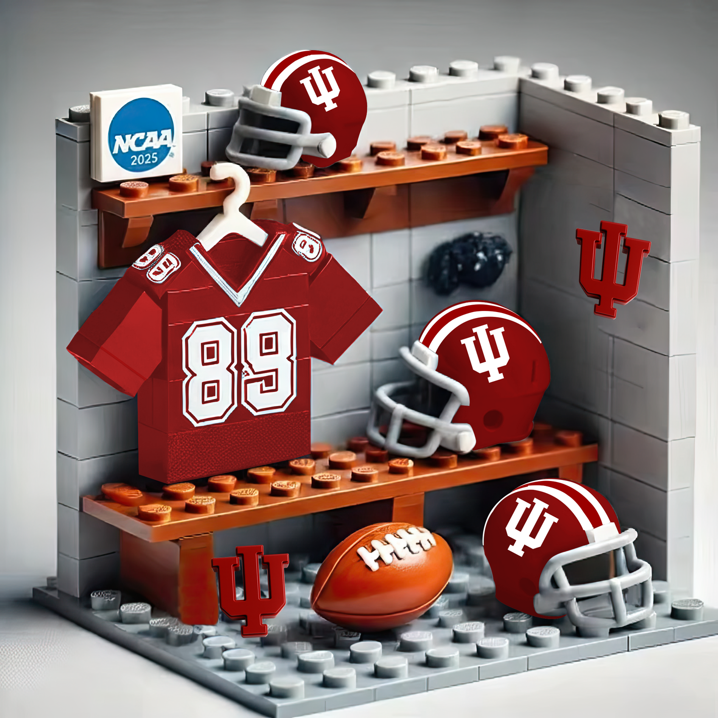 NCAA Teams Custom Building Blocks Creative Peripheral Gift Model Toy Mini Changing Room  DDT CTND