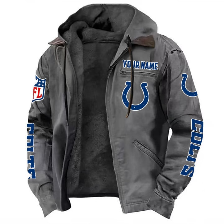 Indianapolis Colts Hooded Cardigan Jacket  V1 NAK