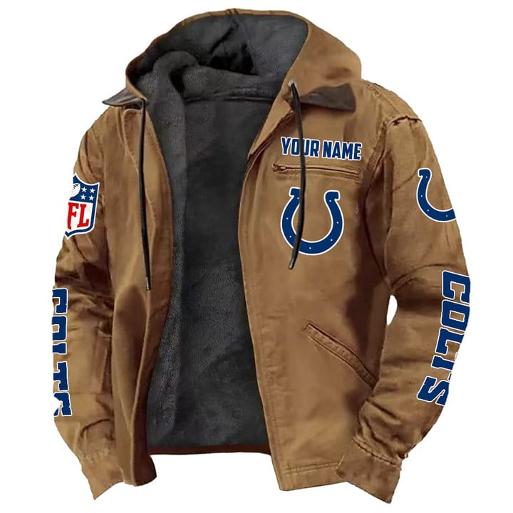 Indianapolis Colts Hooded Cardigan Jacket  V1 NAK