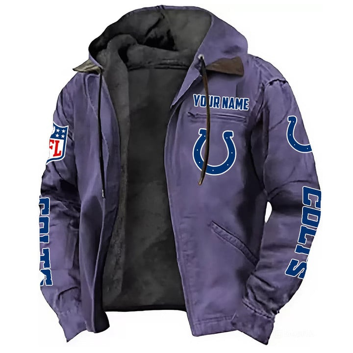 Indianapolis Colts Hooded Cardigan Jacket  V1 NAK