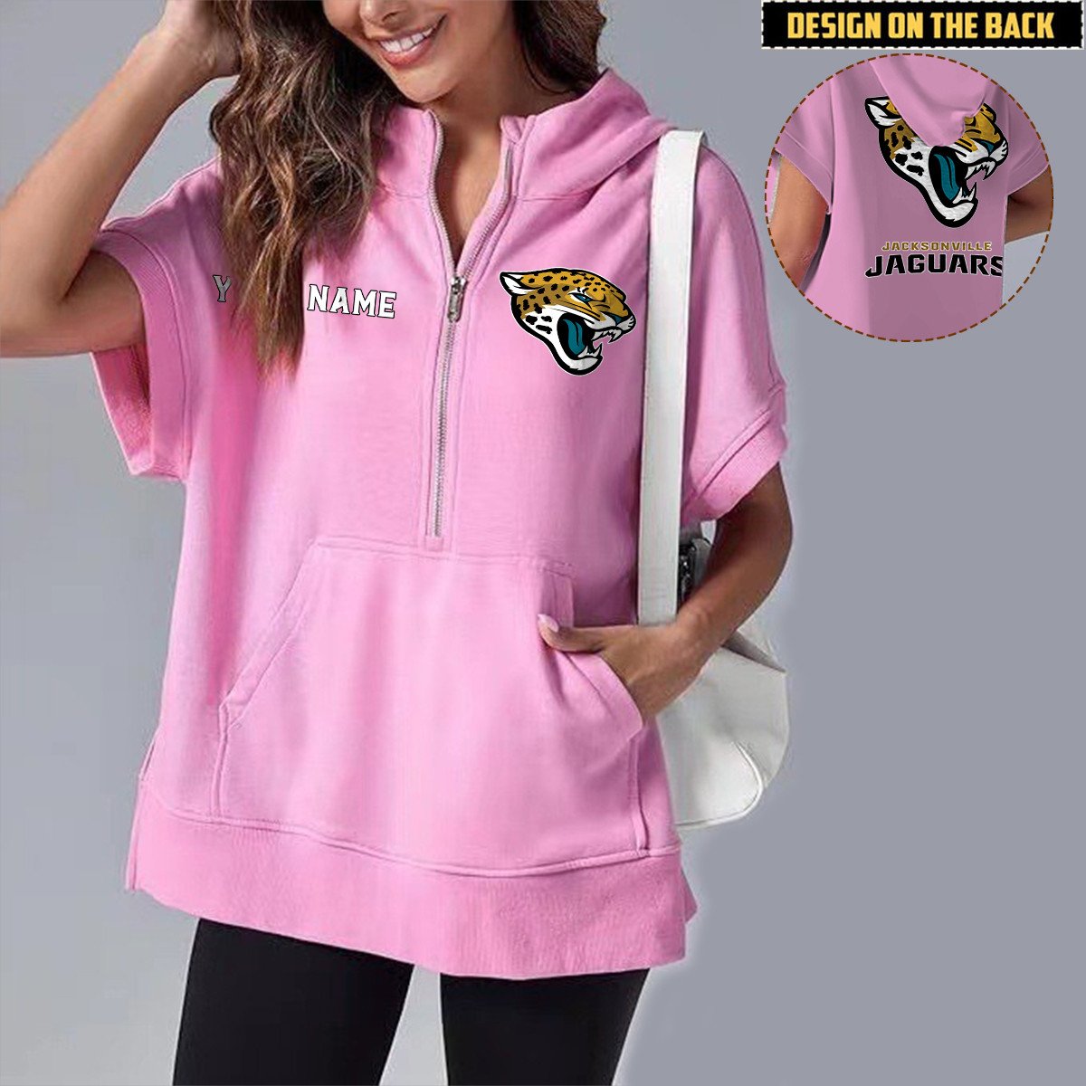JAC x NFL Short Sleeve Zip Hoodie DATND TANTD
