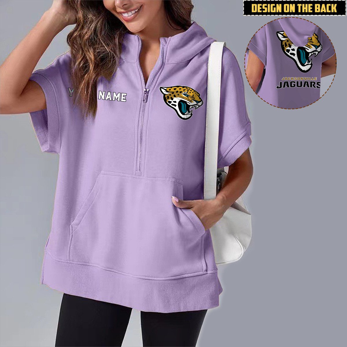 JAC x NFL Short Sleeve Zip Hoodie DATND TANTD