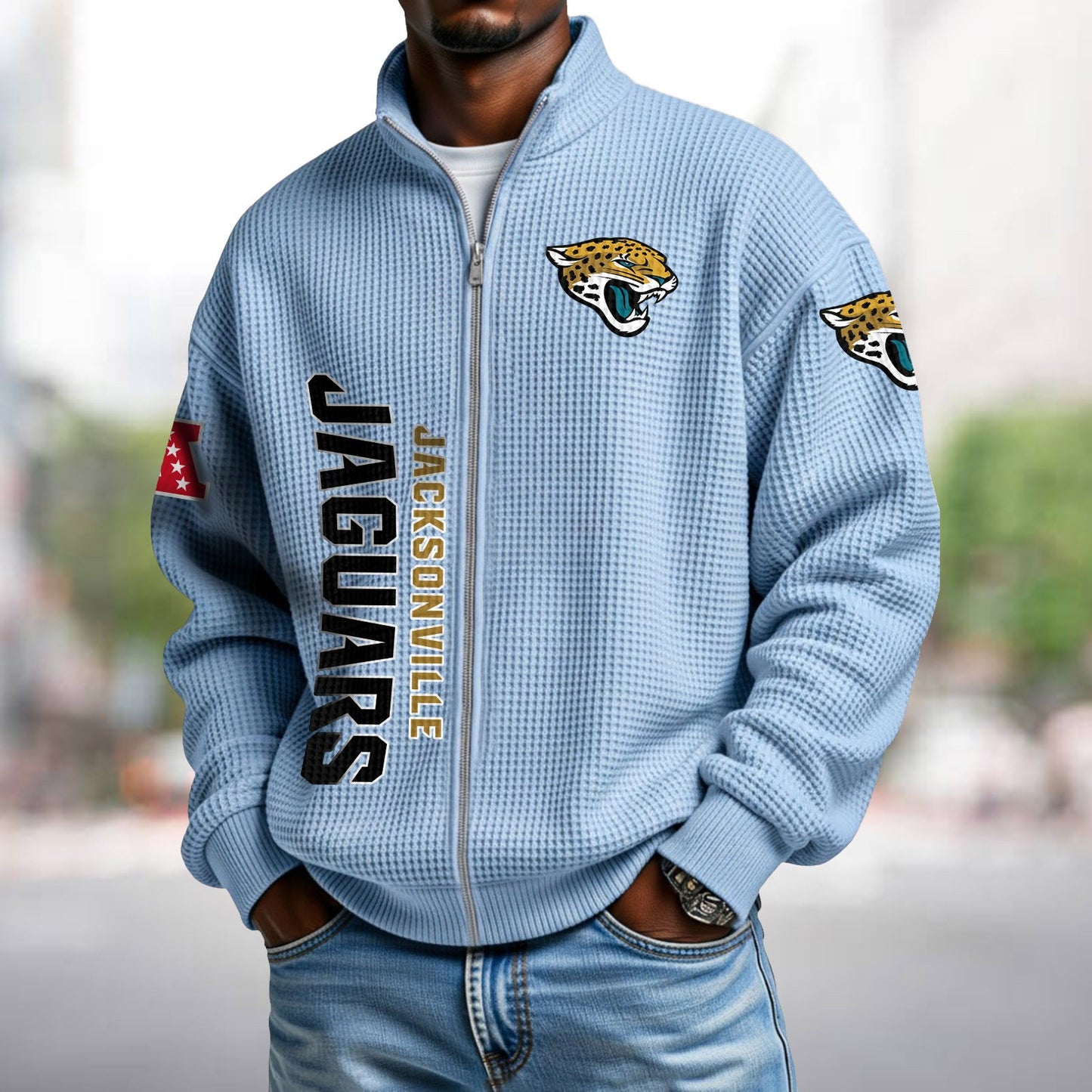 JAC x NFL Waffle Zip-Up Sweatshirt DATND TANTD