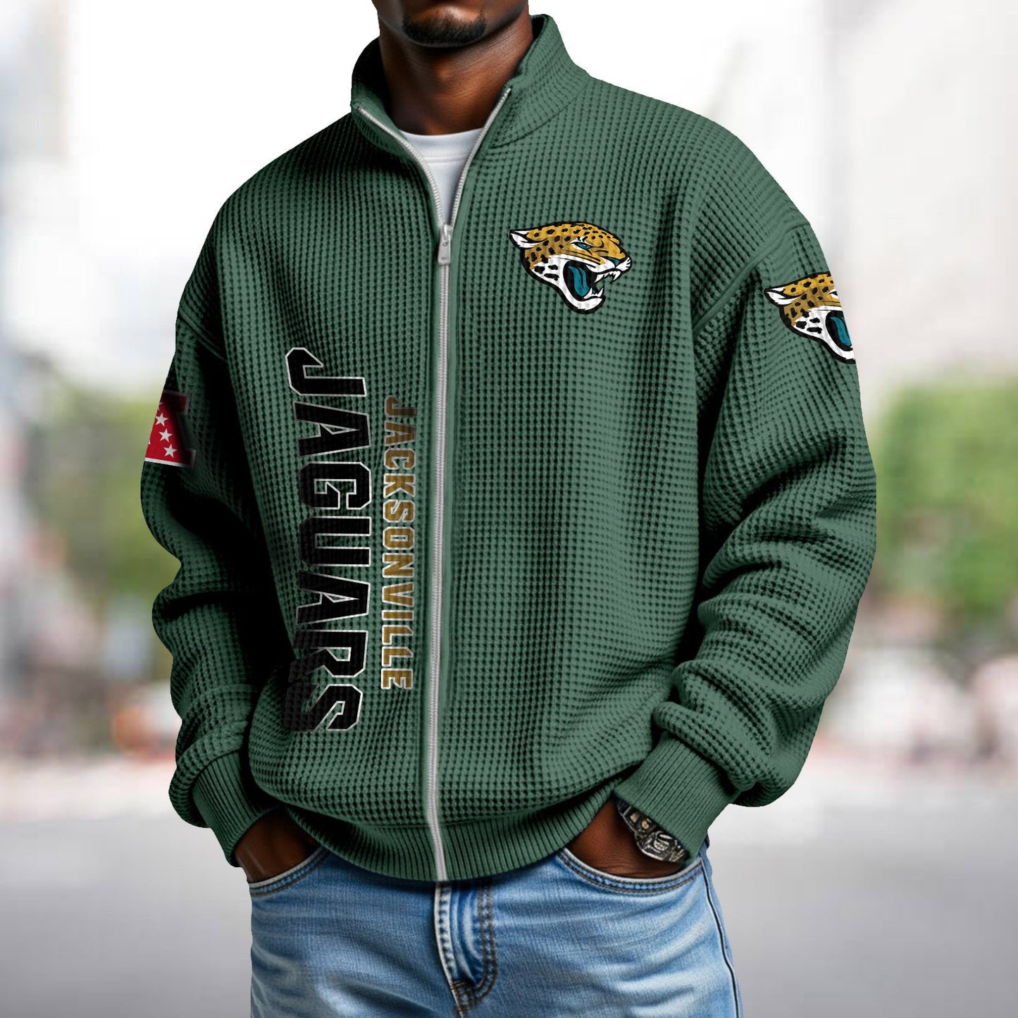 JAC x NFL Waffle Zip-Up Sweatshirt DATND TANTD